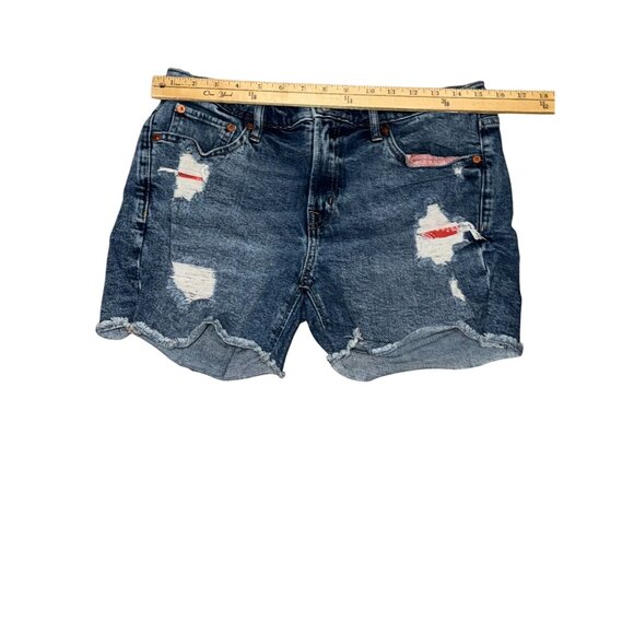 Gap Denim 5" Short Distressed Womens Jean Shorts 8/29 Blue Mid-Rise Casual Summe - Picture 6 of 8